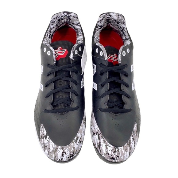 New Balance Pedroia TPU Mens Molded Baseball Cleats - Black/Digital Camo - Picture 2 of 9